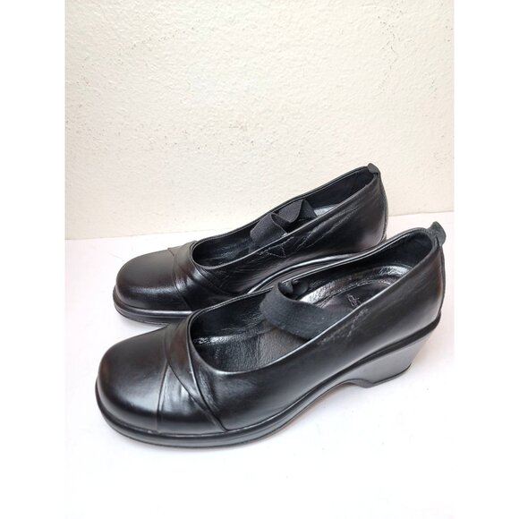 Dansko Women's Mary Janes Black Leather Upper Wedge Size 39 - Picture 3 of 12